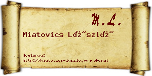 Miatovics László névjegykártya